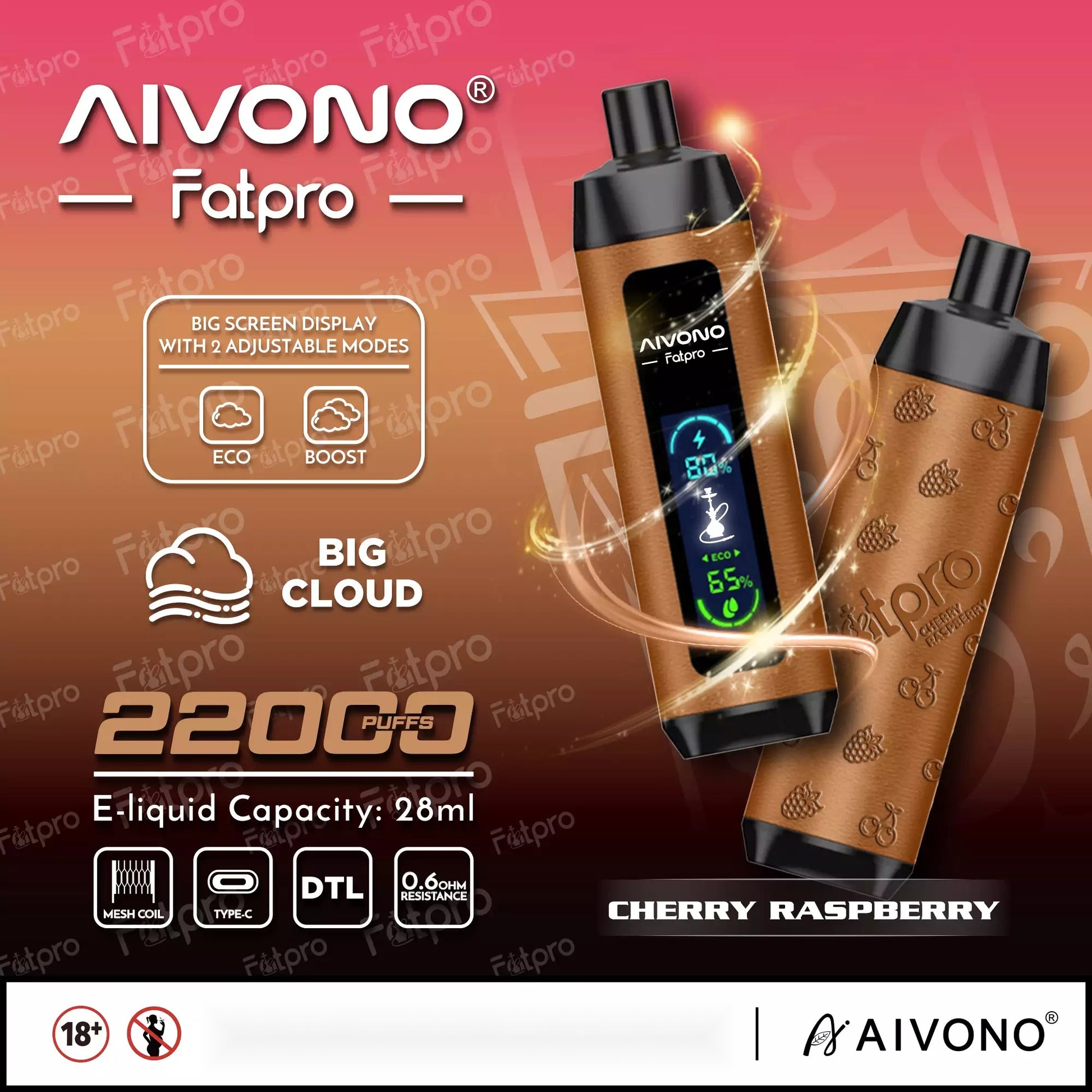 AIVONO vape Fatpro 22000 Puffs 22k Disposable Vape 4_AIVONO-Fatpro-22000