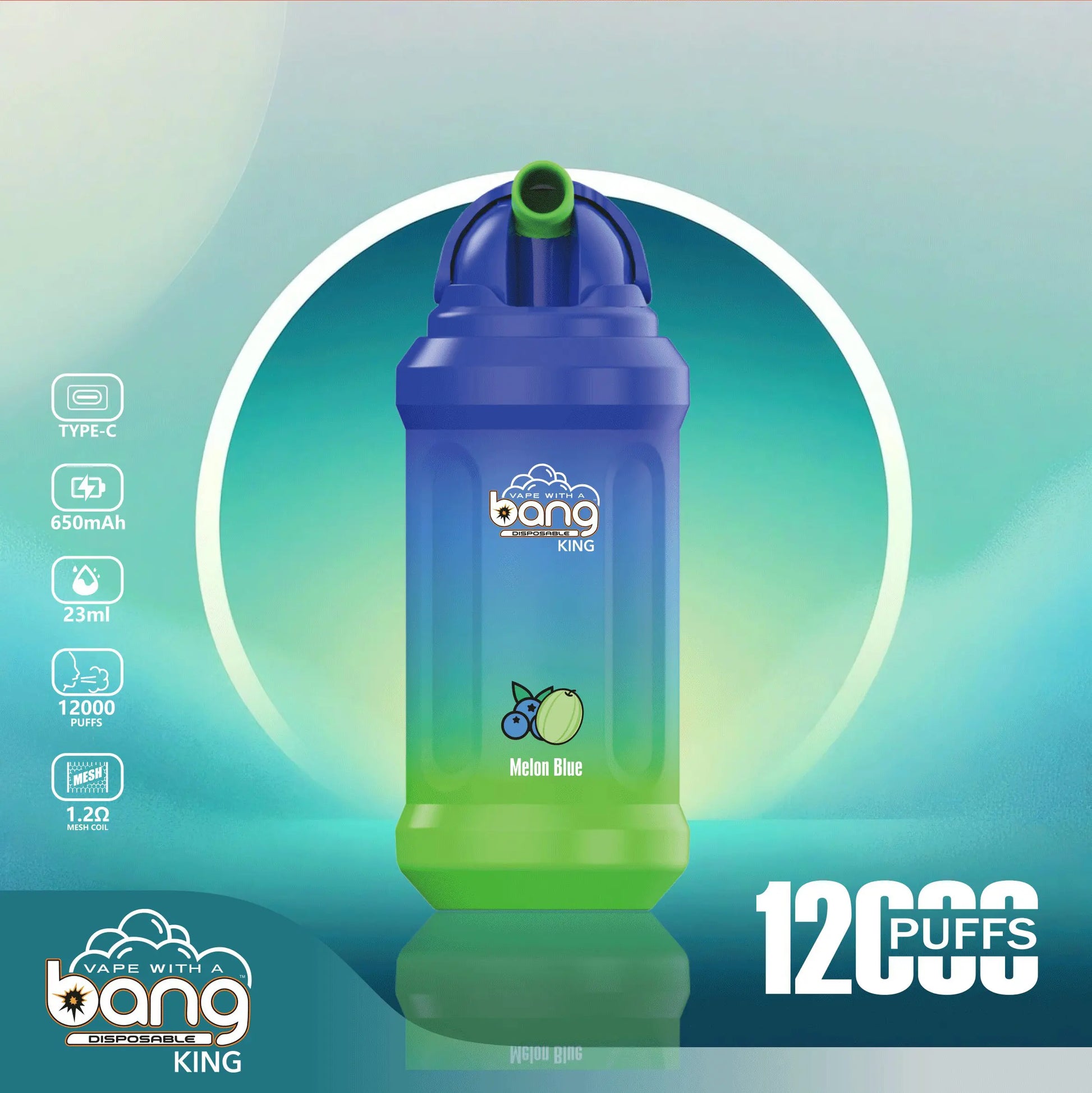 Bang King 12000 Puffs Disposable Vape disposable vape  vape fruit flavor Best fruit-flavored e-cigarettes BANG-KING-12000-12K-PUFFS-02