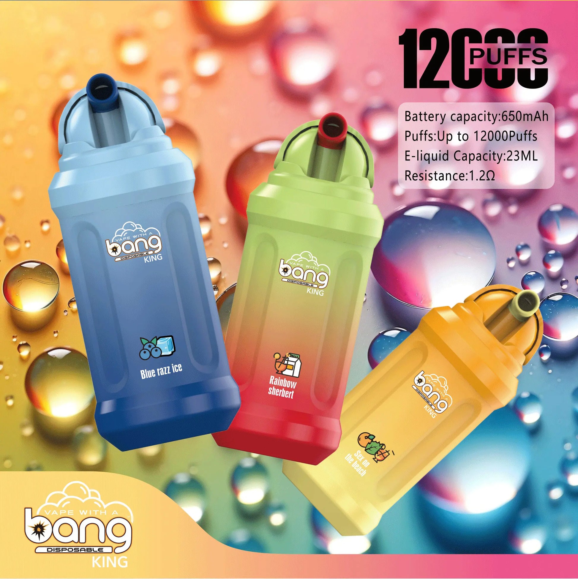 Bang King 12000 Puffs Disposable Vape disposable vape  vape fruit flavor Best fruit-flavored e-cigarettes BANG-KING-12000-12K-PUFFS-04