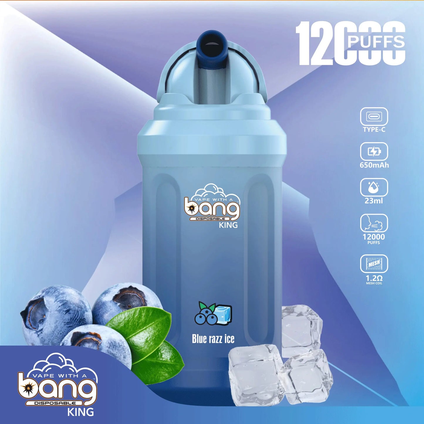 Bang King 12000 Puffs Disposable Vape disposable vape  vape fruit flavor Best fruit-flavored e-cigarettes  BANG-KING-12000-12K-PUFFS-09