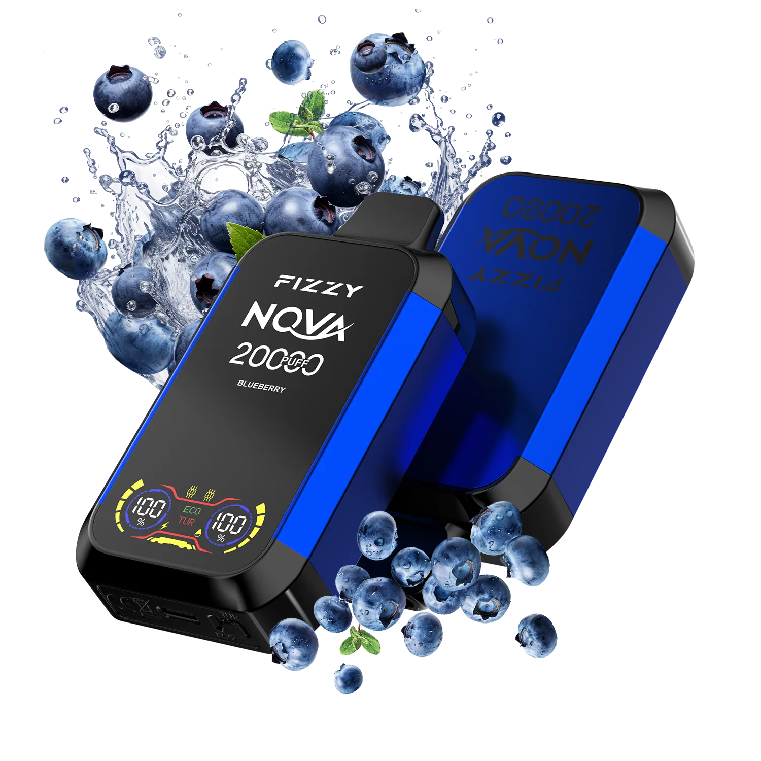 Fizzy Nova 20000 Puffs Disposable Vape 12 flavors  BLUEBERRY_png