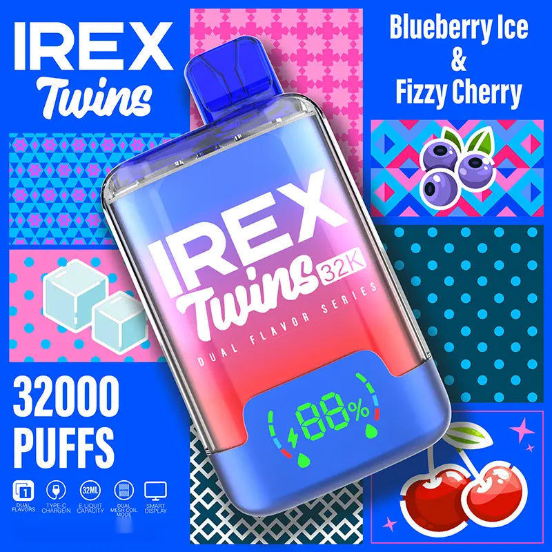 IREX  Twins 32k puffs Disposable Vape IceFizzy