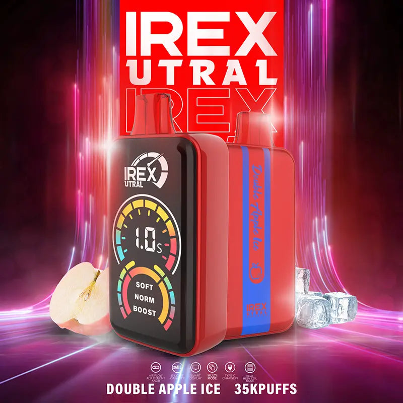 IREX URAL 35k puffs Disposable Vape 🧸 A variety of flavors  Double-Apple-Ice