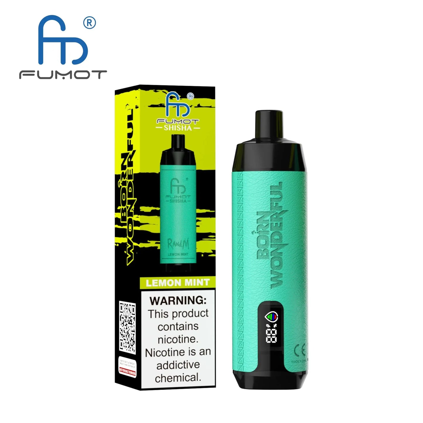 FUMOT RANDM SHISHA 10000 VAPE DEVICE WITH BATTERY AND EJUICE DISPLAY RandM Vape