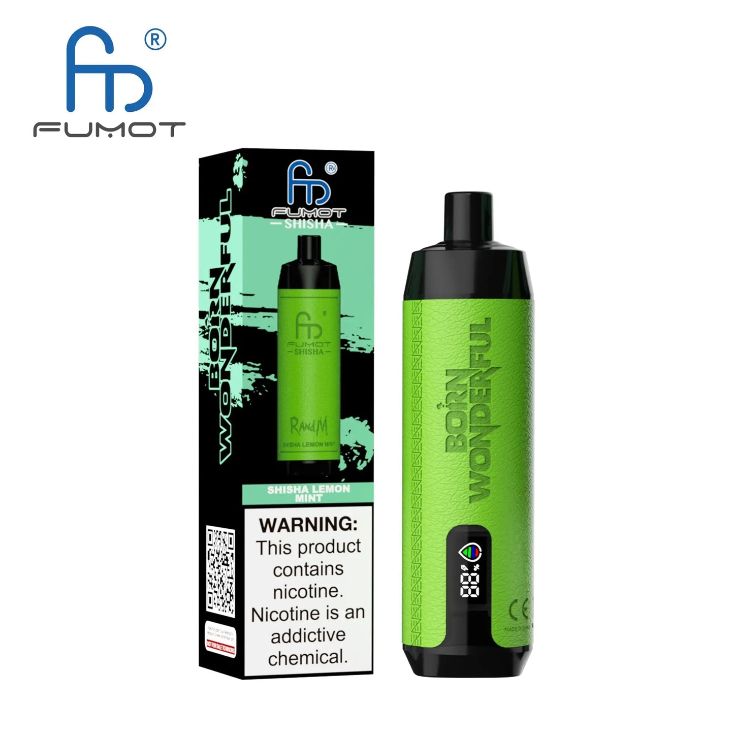 FUMOT RANDM SHISHA 10000 VAPE DEVICE WITH BATTERY AND EJUICE DISPLAY RandM Vape