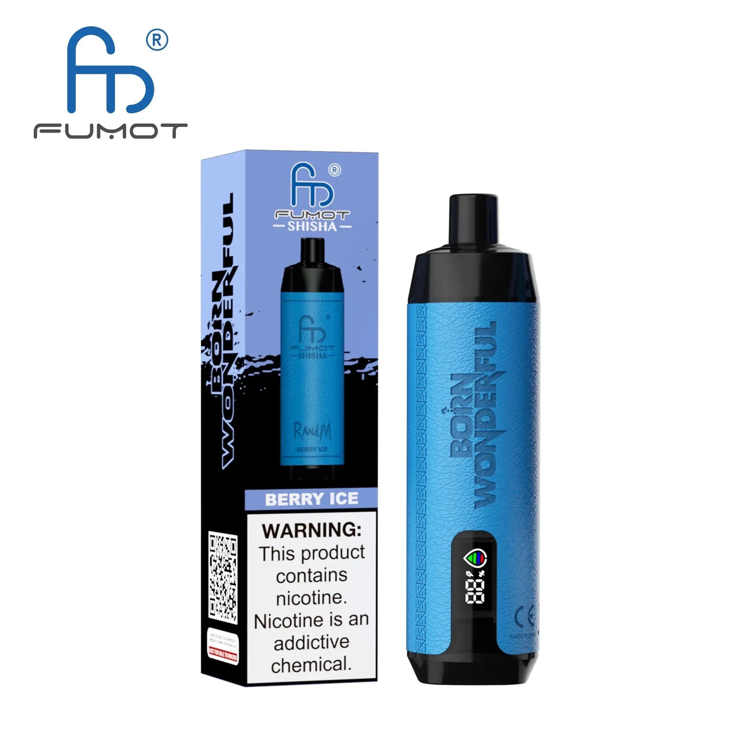 FUMOT RANDM SHISHA 10000 VAPE DEVICE WITH BATTERY AND EJUICE DISPLAY RandM Vape