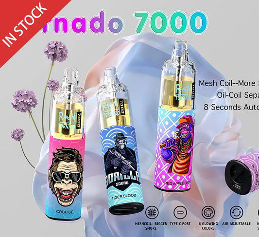 RANDM TORNADO 7000 AIRFLOW CONTROL VAPE DEVICE 1 PC(50 Tastes, Free Shipping) RandM Vape