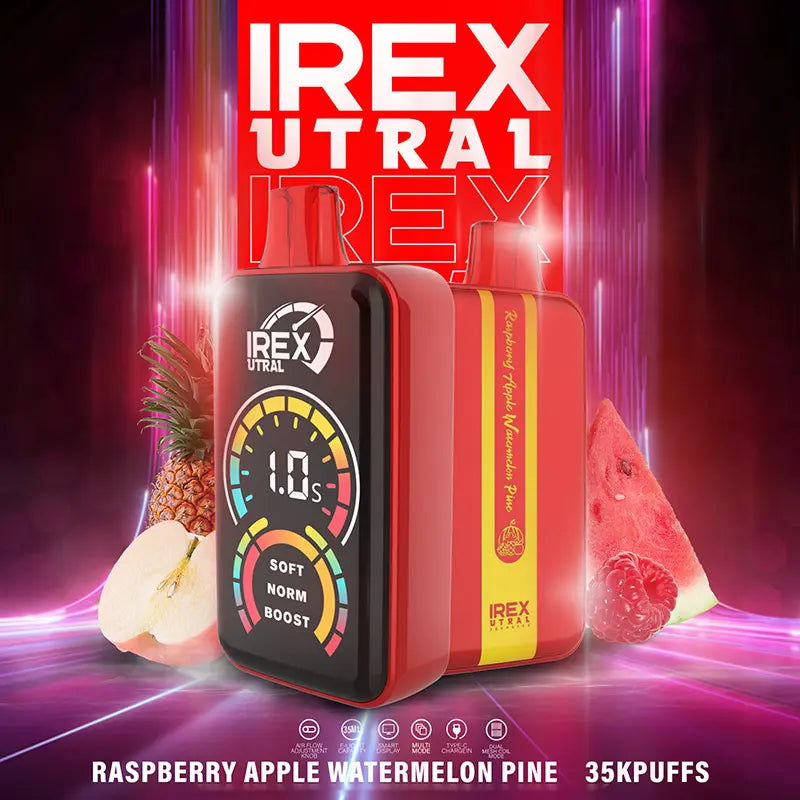 IREX URAL 35k puffs Disposable Vape 🧸 A variety of flavors  Raspberry-Apple-Watermelon-Pine