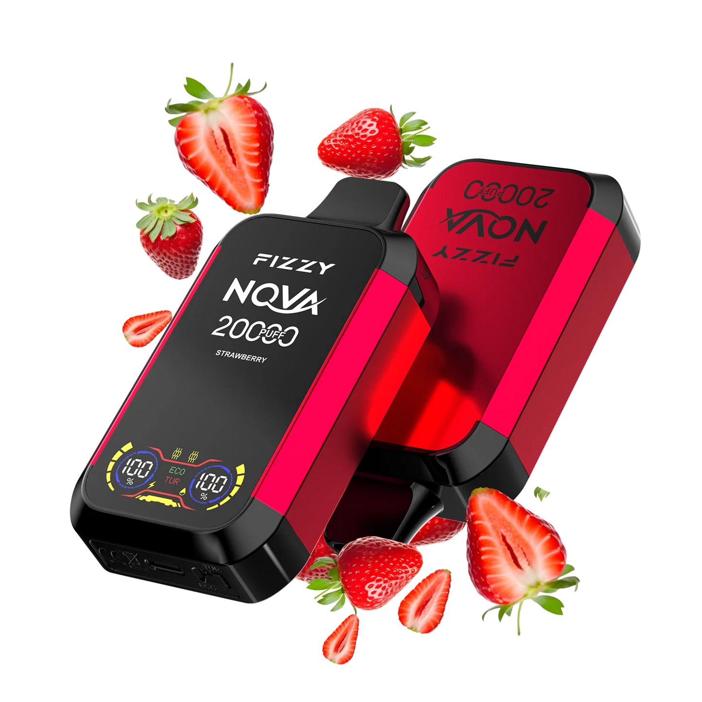 Fizzy Nova 20000 Puffs Disposable Vape 12 flavors STRAWBERRY_png