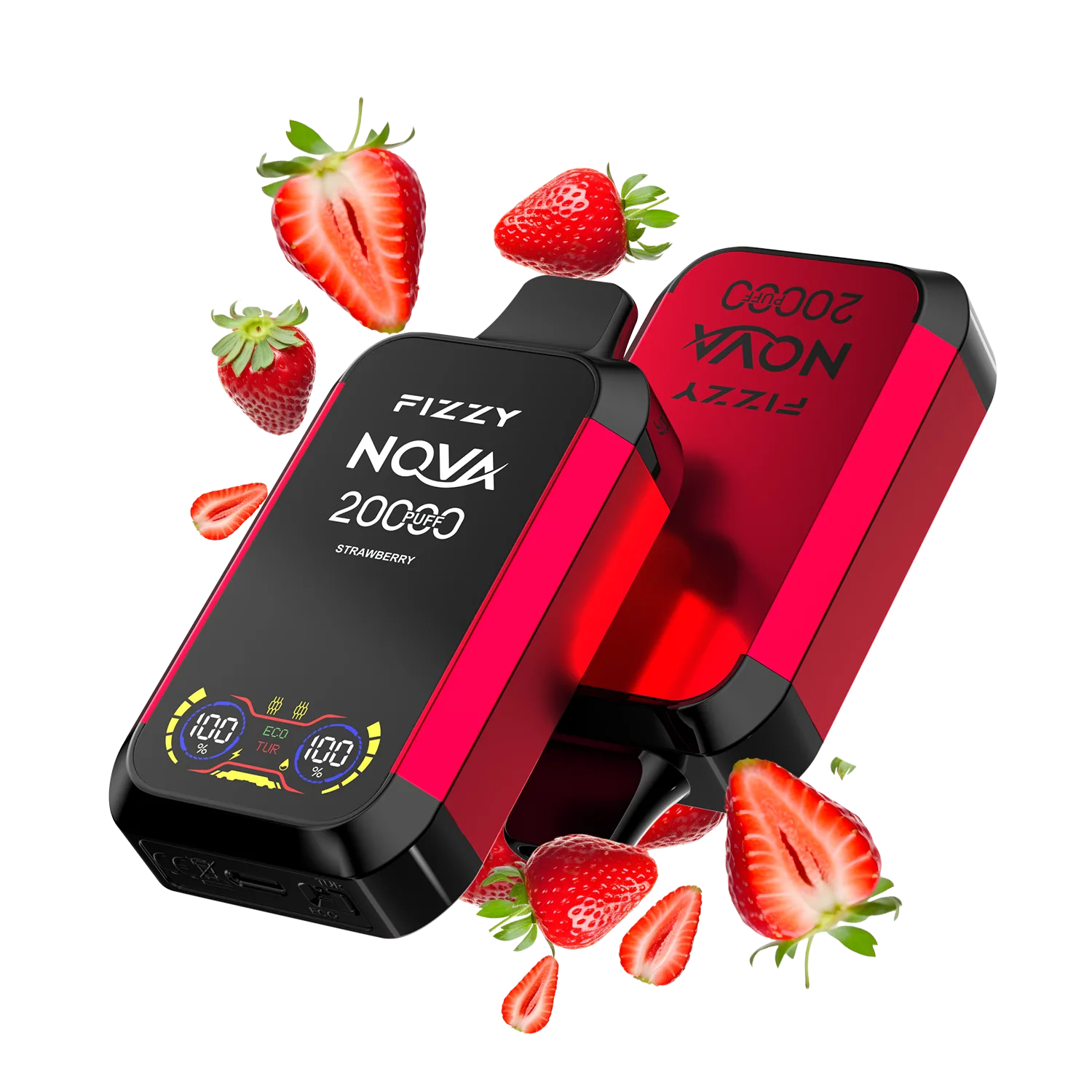 Fizzy Nova 20000 Puffs Disposable Vape 12 flavors STRAWBERRY_png