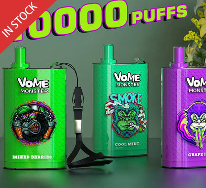 VOME MONSTER 10000 AIRFLOW CONTROL  VAPE POD DEVICE 1PC (12 Tastes , Free Shipping) RandM Vape