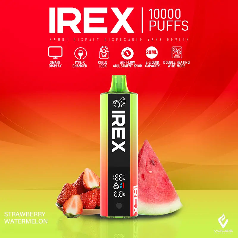 IREX 10000 PUFFS Disposable Vape 12 flavors to choose from  strawberry-watermelon